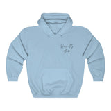 Hoodie Sweatshirt- HEAL-THY-VIBE-Light Blue