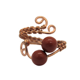 Jasper & Copper Wire Wrapped Ring