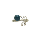 Chrysocolla & Silver Wire Wrapped Ring