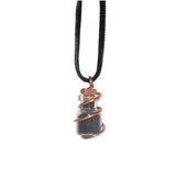 Shungite & Copper- Pendant on Suede Cord