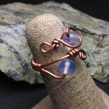 Opal Ring- Wire-wrapped Copper