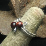 Tiger's Eye & Sterling Silver Ring -  Wire-wrapped
