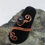 Long Style Copper& Gemstone Ring