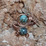 Wire-wrapped Rings- Healing Gemstones - Copper or Silver #Aleph