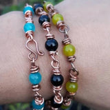 custom! Chain Crystal Gemstone Bracelet