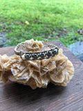 Wire cuff bracelet, Copper Cuff, Silver Cuff, Stone cuff