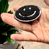 Black and White Smiley Face Patch