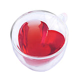 Glass Mug - Heart -Love Shaped