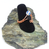 Essential Oil Diffuser Ring Copper Wire-Wrapped Gemstone Ring